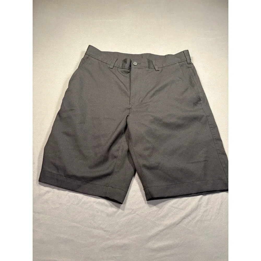 PGA Tour Mens Black Flat Front Golf Shorts Size‎ 32 Side Pocket Performance